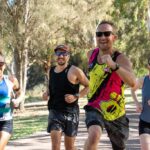 group of runners at Woodbridge parkrun